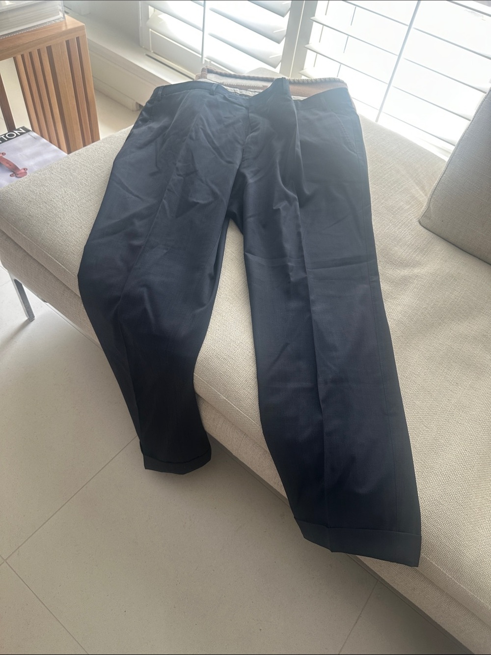 Canali dark blue Dress Trousers - Classic Tailored Look